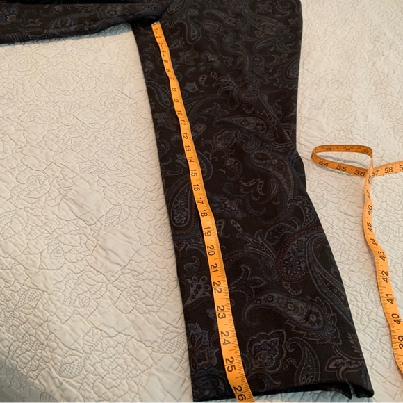 Chico’s Black Paisley Pattern Pants - 12 - Picture 8 of 15